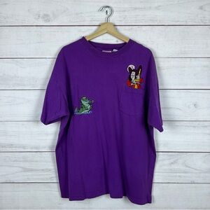 Vintage 90s Captain Hook Disney Embroidered T-Shirt XL